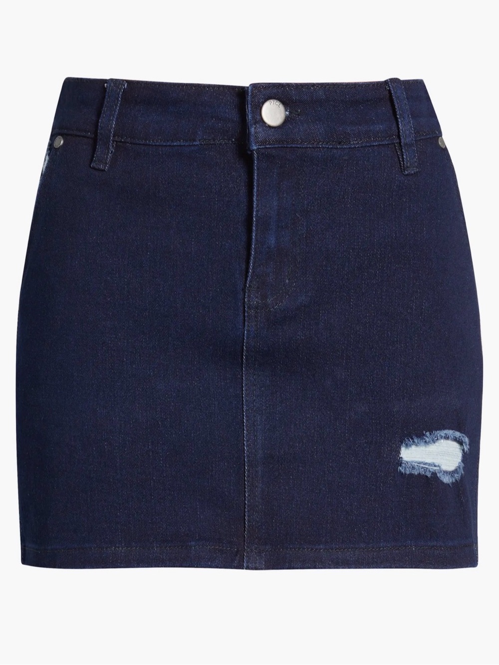 June Distressed Easy Stretch Denim Miniskirt by PTCL size small NWT